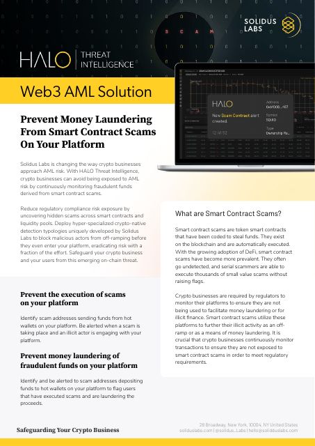 Cover of the Solidus Labs Threat Intelligence solution overview